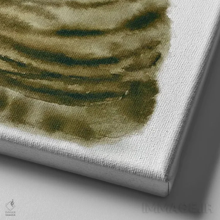 تابلو گربهٔ قهوهای راهراه و نارنجی اثر آلکسی دیمیتریویچ شمیروف - نمای نزدیک بافت بوم