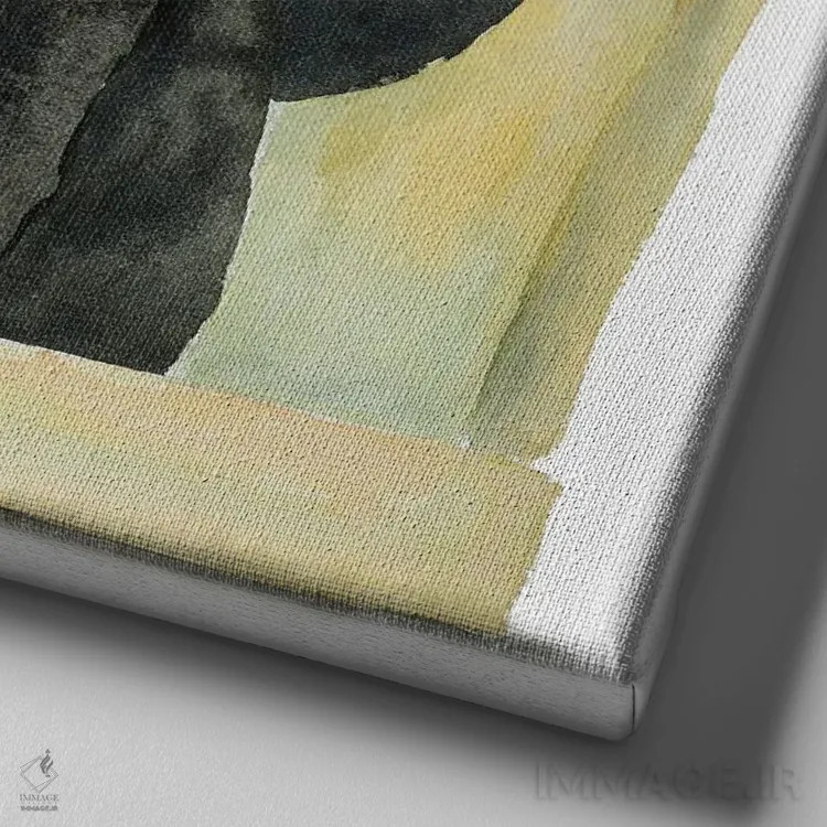 تابلو گربهٔ سیاه و پیتزا اثر آلکسی دیمیتریویچ شمیروف - نمای نزدیک بافت بوم