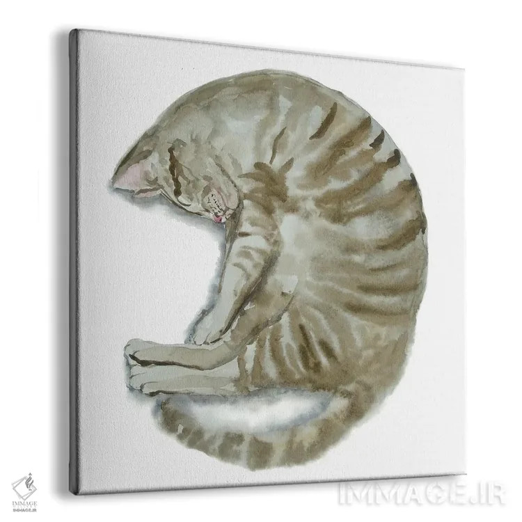 تابلو گربهٔ راهراه خوابیده III اثر آلکسی دیمیتریویچ شمیروف - نمای پرسپکتیو محصول