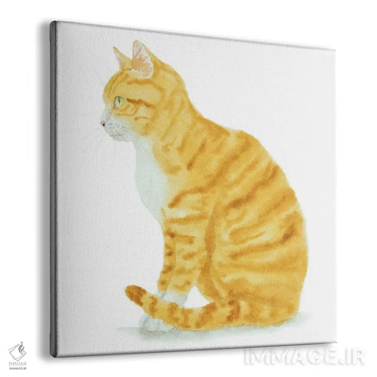 تابلو گربهٔ نارنجی نشسته اثر آلکسی دیمیتریویچ شمیروف - نمای پرسپکتیو محصول