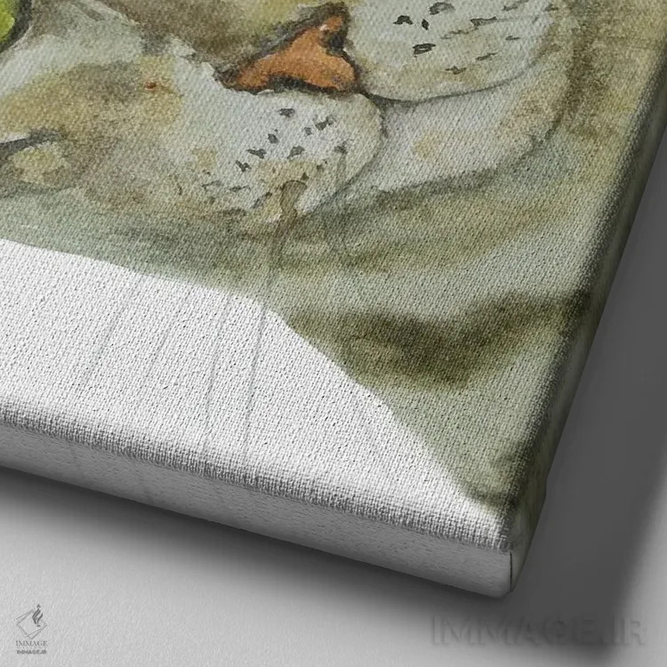 تابلو گربهٔ راهراه در حال سرک کشیدن اثر آلکسی دیمیتریویچ شمیروف - نمای نزدیک بافت بوم