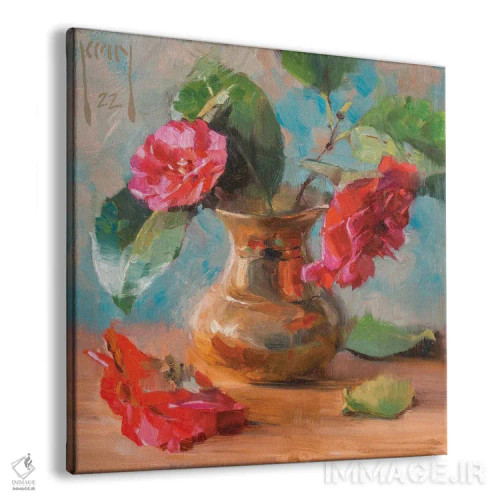 تابلو کاملیا و برنج اثر الکس کلی - نمای پرسپکتیو محصول