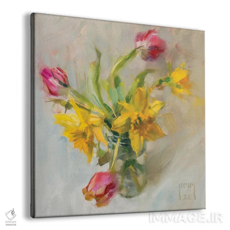 تابلو نرگس و لاله اثر الکس کلی - نمای پرسپکتیو محصول
