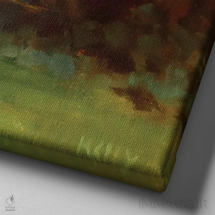 تابلو لباسهای آویزان روی بند اثر الکس کلی - نمای نزدیک بافت بوم