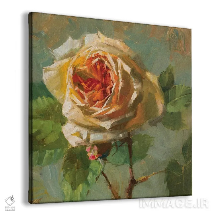تابلو رز قلب طلایی اثر الکس کلی - نمای پرسپکتیو محصول