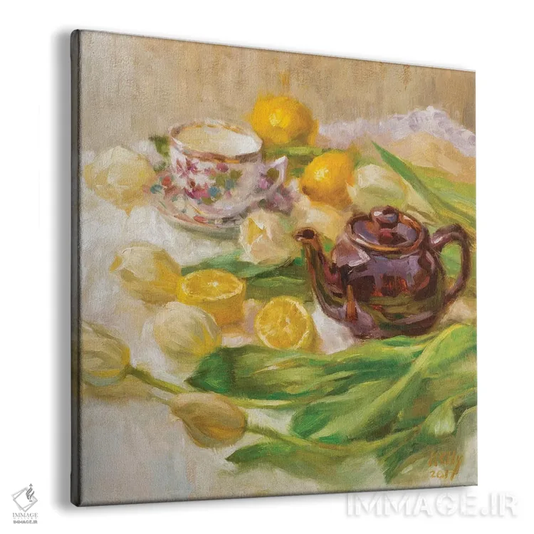 تابلو چای لیمویی اثر الکس کلی - نمای پرسپکتیو محصول