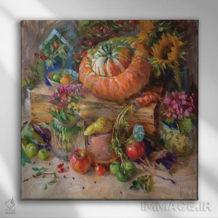 تابلو برداشت محصول اثر الکس کلی - نمای روبهرو روی دیوار