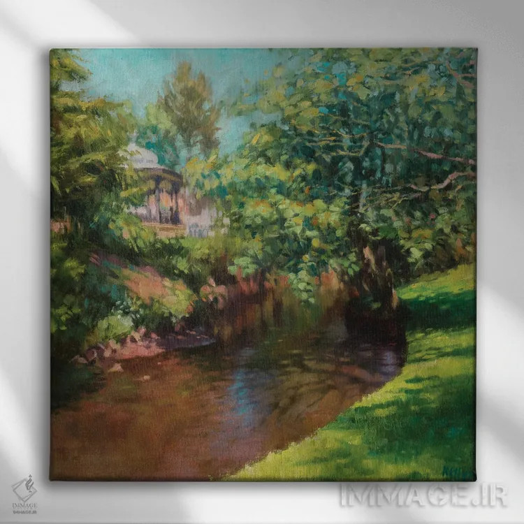 تابلو Buxton,باغهای پاویون، بایکسون اثر الکس کلی - نمای روبهرو روی دیوار