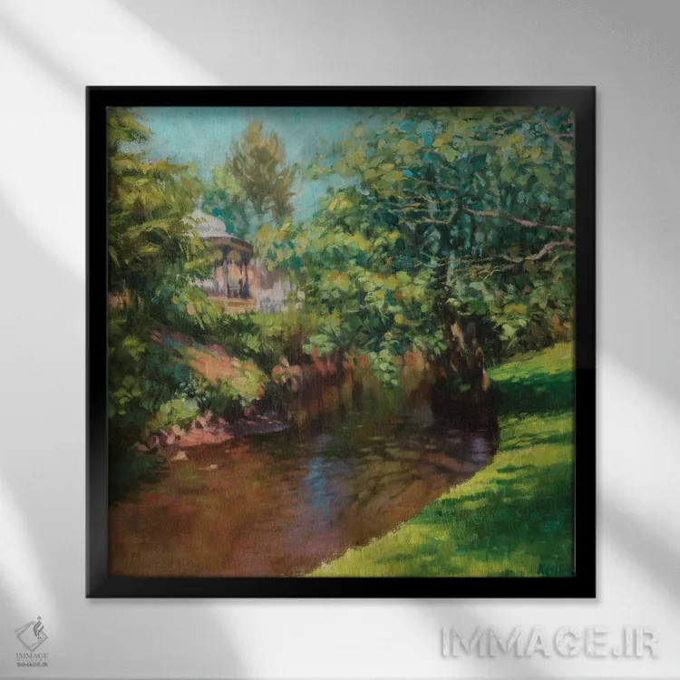 تابلو Buxton,باغهای پاویون، بایکسون اثر الکس کلی - نمای قابدار مشکی