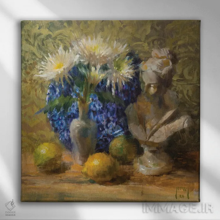 تابلو یکشنبهی آبی اثر الکس کلی - نمای روبهرو روی دیوار