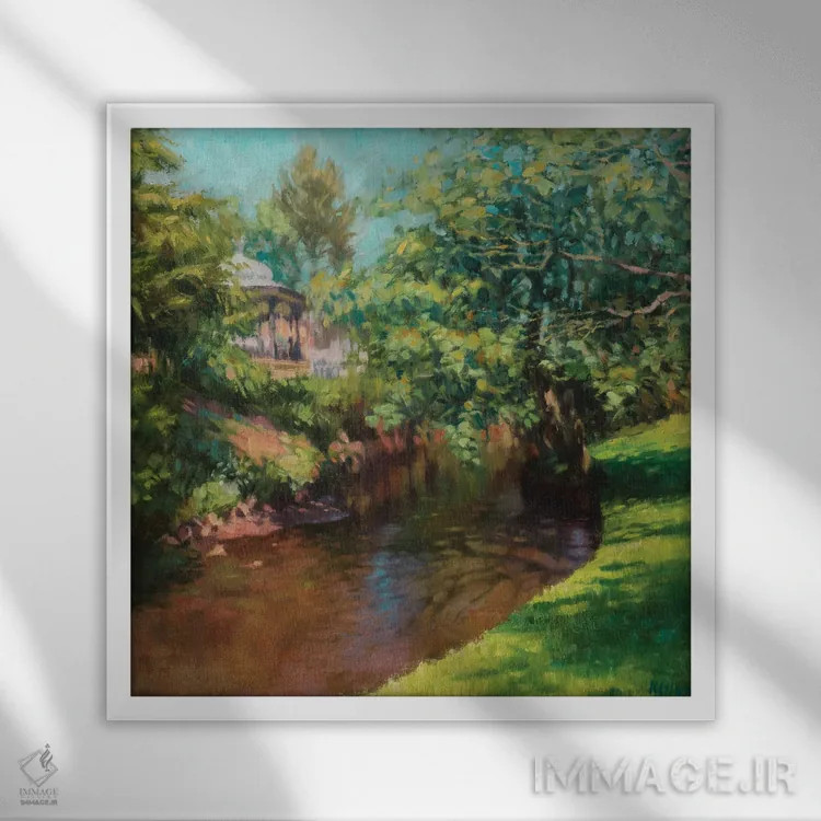 تابلو Buxton,باغهای پاویون، بایکسون اثر الکس کلی - نمای قابدار سفید