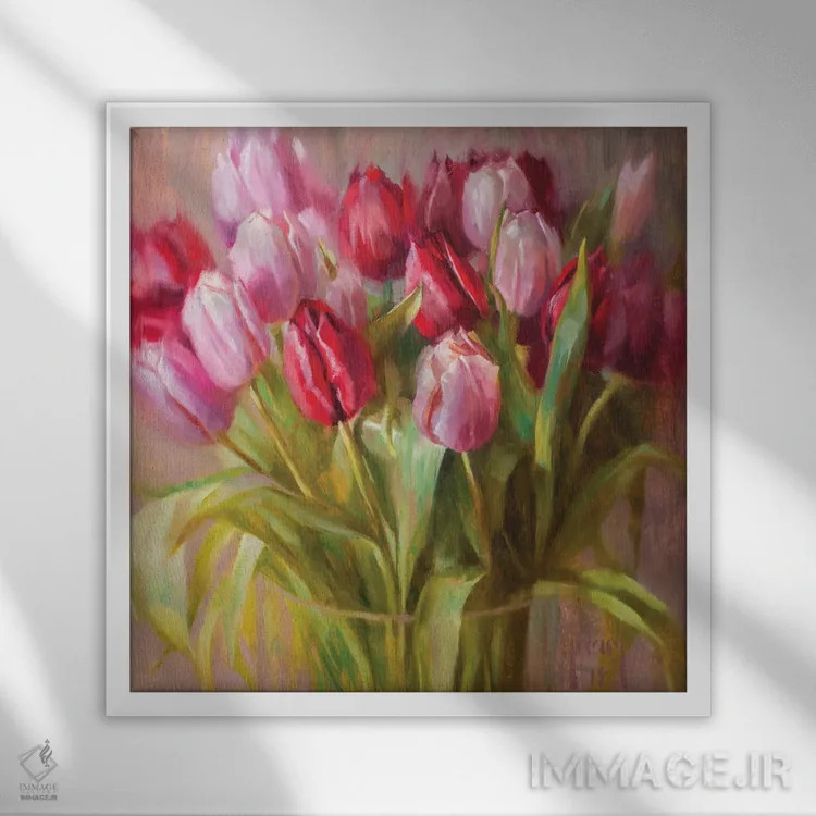 تابلو شعر بهاری اثر الکس کلی - نمای قابدار سفید