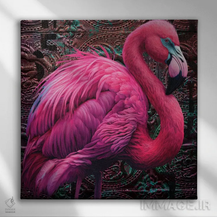 تابلو کروم پردار اثر هنرِ چونی - نمای روبهرو روی دیوار