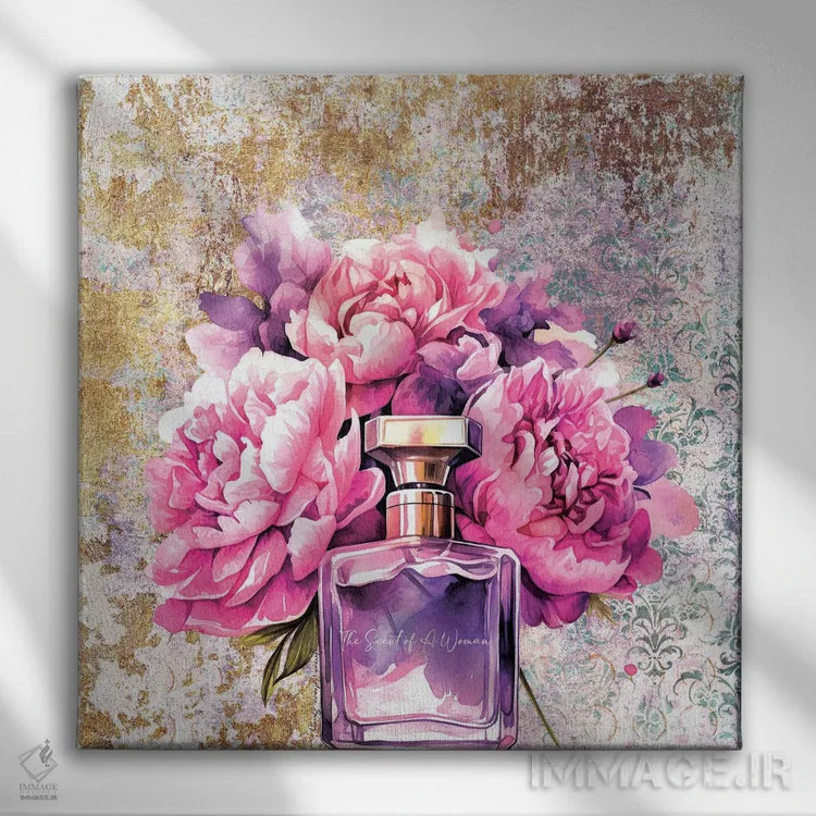 تابلو عطر یک زن اثر هنرِ چونی - نمای روبهرو روی دیوار