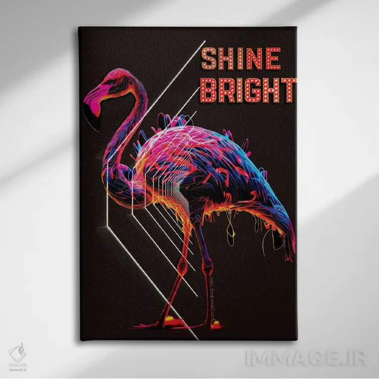 تابلو درخشان بدرخش اثر هنرِ چونی - نمای روبهرو روی دیوار