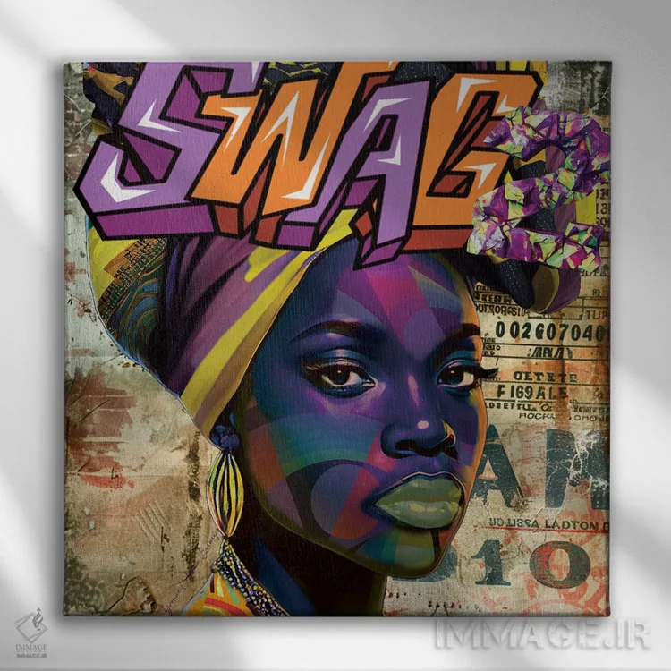 تابلو استایل II اثر هنرِ چونی - نمای روبهرو روی دیوار