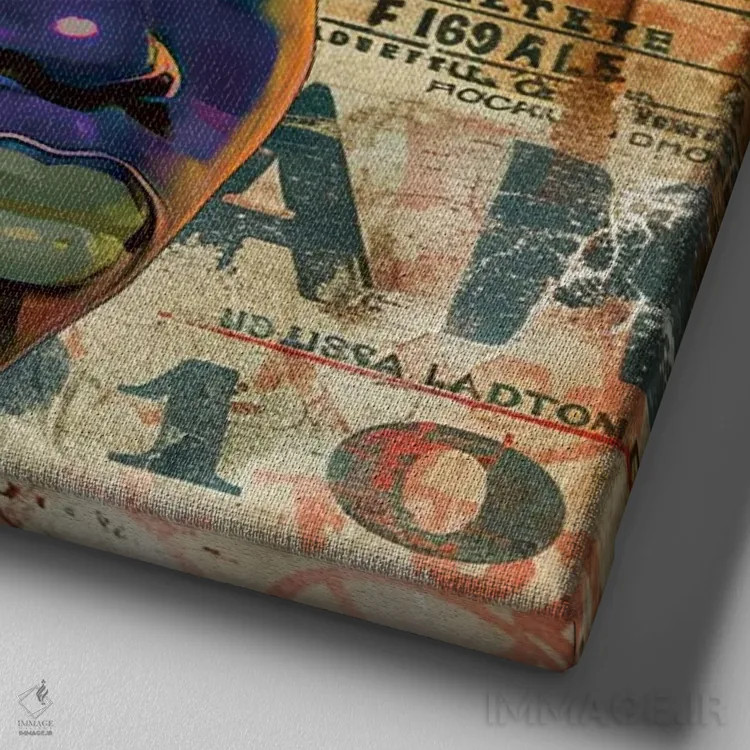 تابلو استایل II اثر هنرِ چونی - نمای نزدیک بافت بوم