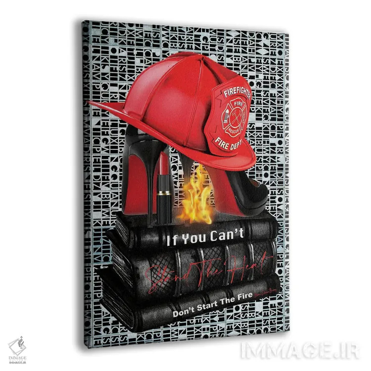 تابلو قرمز آتشنشانی اثر هنرِ چونی - نمای پرسپکتیو محصول