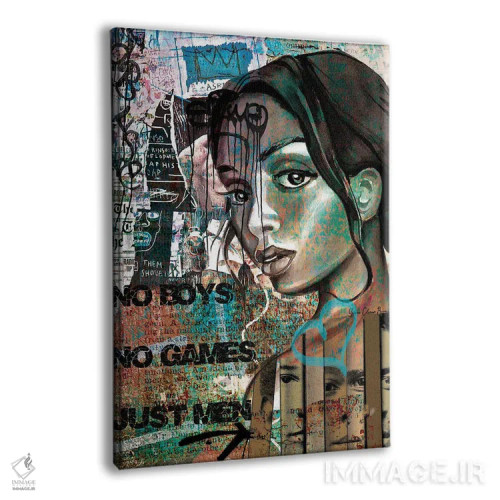 تابلو فقط مردان اثر هنرِ چونی - نمای پرسپکتیو محصول