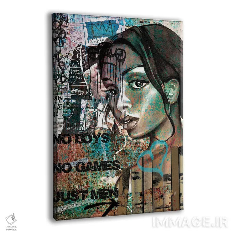 تابلو فقط مردان اثر هنرِ چونی - نمای پرسپکتیو محصول