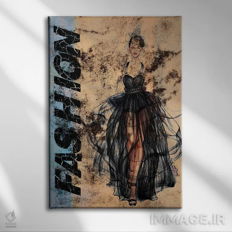 تابلو مد اثر هنرِ چونی - نمای روبهرو روی دیوار