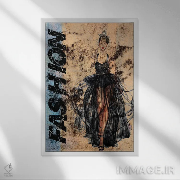 تابلو مد اثر هنرِ چونی - نمای قابدار سفید