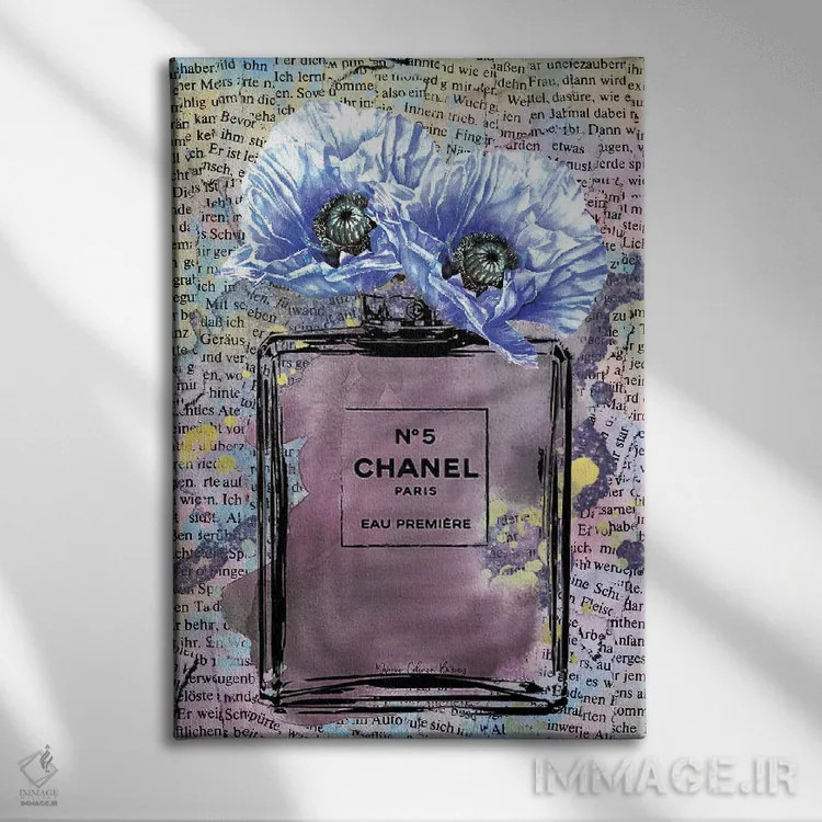 تابلو شنل بنفش اثر هنرِ چونی - نمای روبهرو روی دیوار