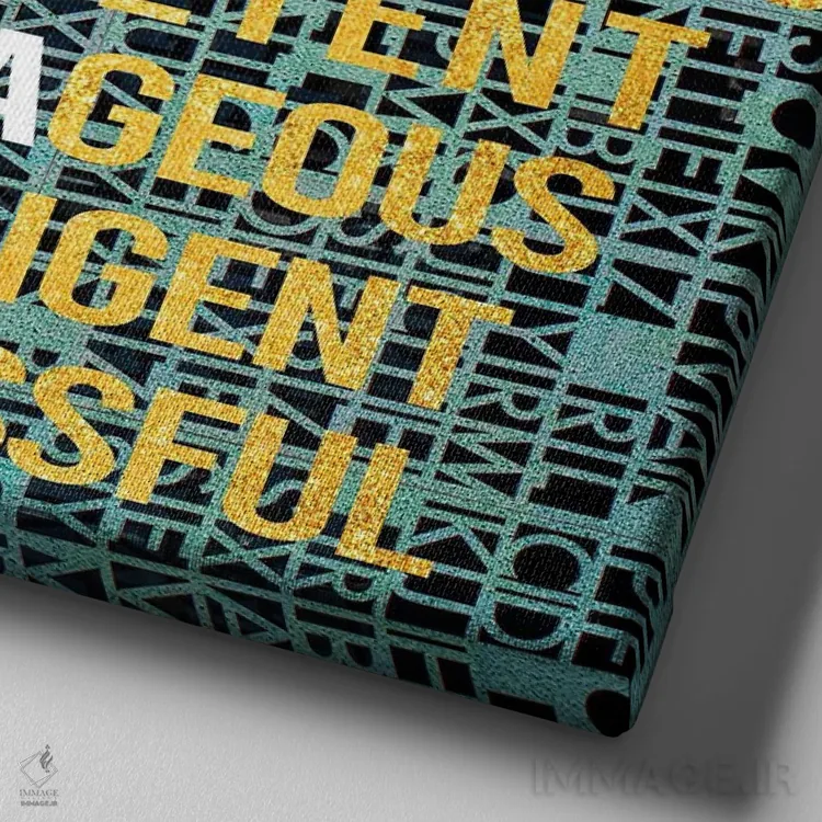 تابلو من مقاوم هستم اثر هنرِ چونی - نمای نزدیک بافت بوم