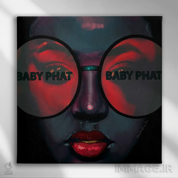 تابلو بیبی فت (برند مد) اثر هنرِ چونی - نمای روبهرو روی دیوار