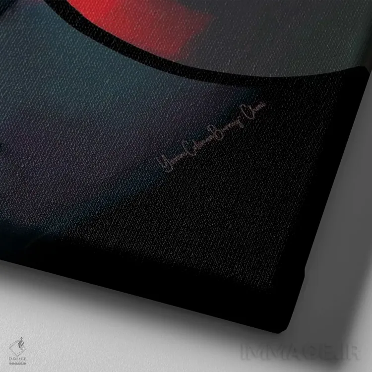 تابلو بیبی فت (برند مد) اثر هنرِ چونی - نمای نزدیک بافت بوم