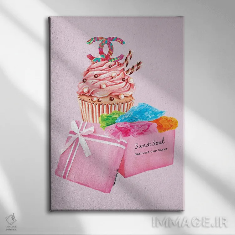 تابلو کاپکیکهای روح شیرین شنل اثر هنرِ چونی - نمای روبهرو روی دیوار