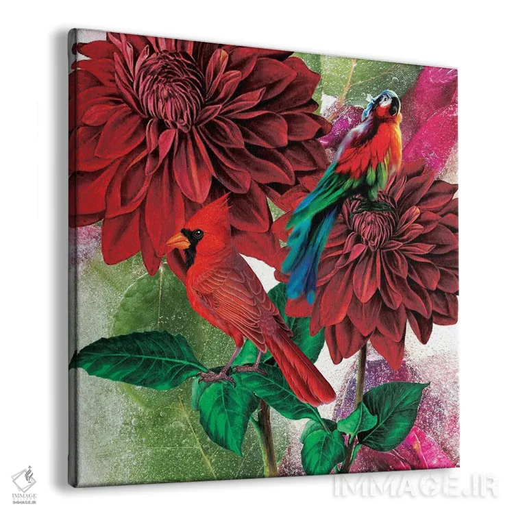 تابلو مخمل قرمز (هم کیک هم جنس) اثر هنرِ چونی - نمای پرسپکتیو محصول