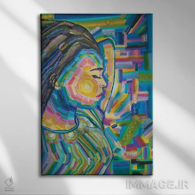 تابلو یوکی در شهر بزرگ اثر امی داینر - نمای روبهرو روی دیوار