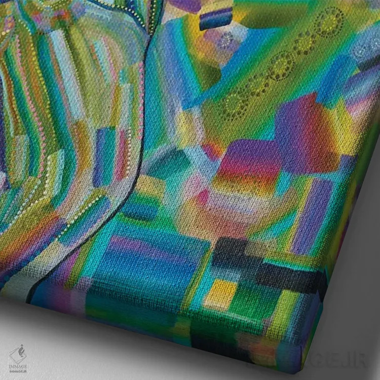 تابلو یوکی در شهر بزرگ اثر امی داینر - نمای نزدیک بافت بوم