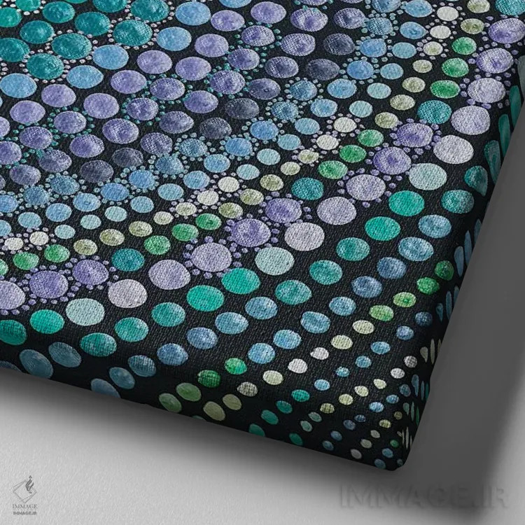 تابلو عشق و هوس در زمان کرونا اثر امی داینر - نمای نزدیک بافت بوم