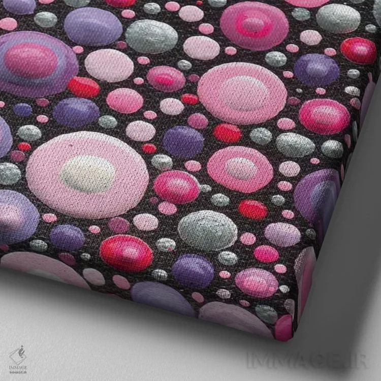 تابلو لمسم کن اثر امی داینر - نمای نزدیک بافت بوم