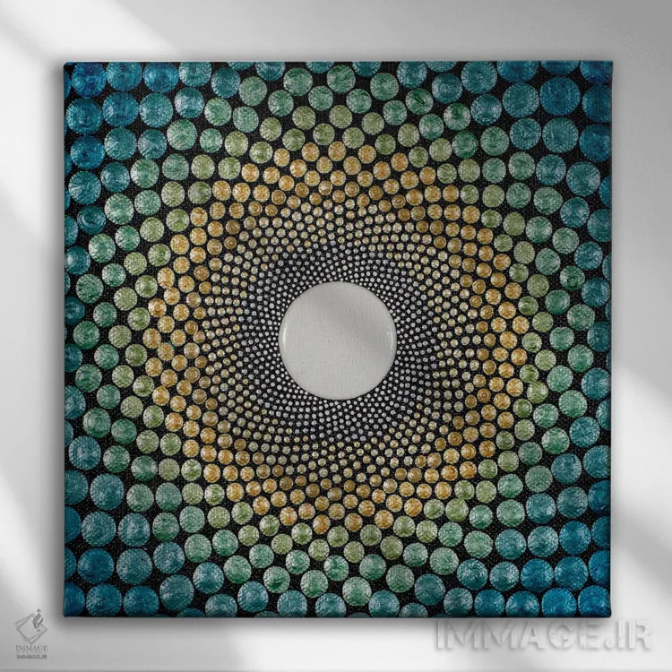 تابلو اشعهها اثر امی داینر - نمای روبهرو روی دیوار