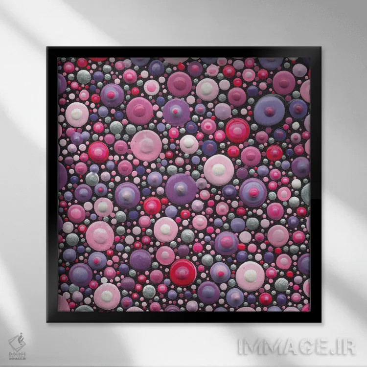 تابلو لمسم کن اثر امی داینر - نمای قابدار مشکی