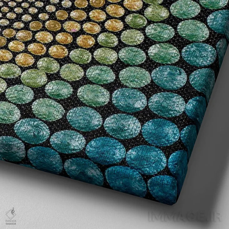 تابلو اشعهها اثر امی داینر - نمای نزدیک بافت بوم