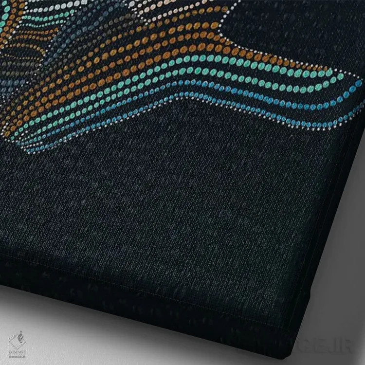 تابلو میو، میو (صدای گربه) اثر امی داینر - نمای نزدیک بافت بوم