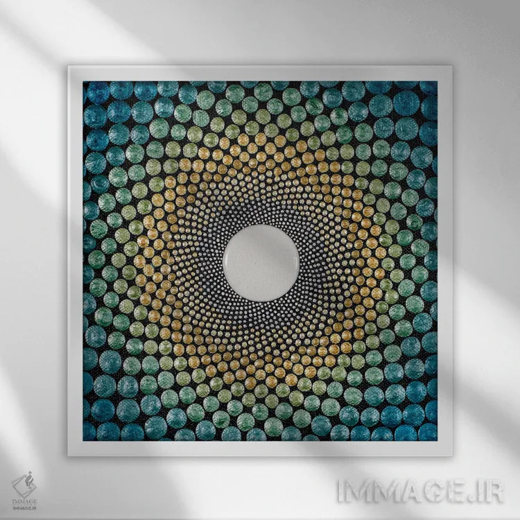 تابلو اشعهها اثر امی داینر - نمای قابدار سفید