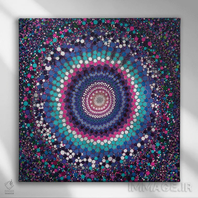 تابلو لوپینها (نوعی گل) اثر امی داینر - نمای روبهرو روی دیوار