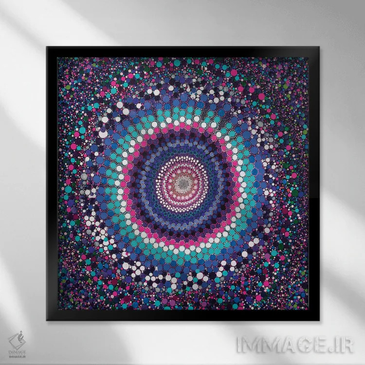 تابلو لوپینها (نوعی گل) اثر امی داینر - نمای قابدار مشکی