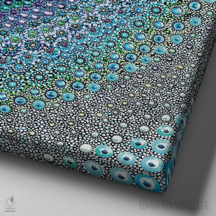 تابلو ذن (آرامش شرقی) اثر امی داینر - نمای نزدیک بافت بوم