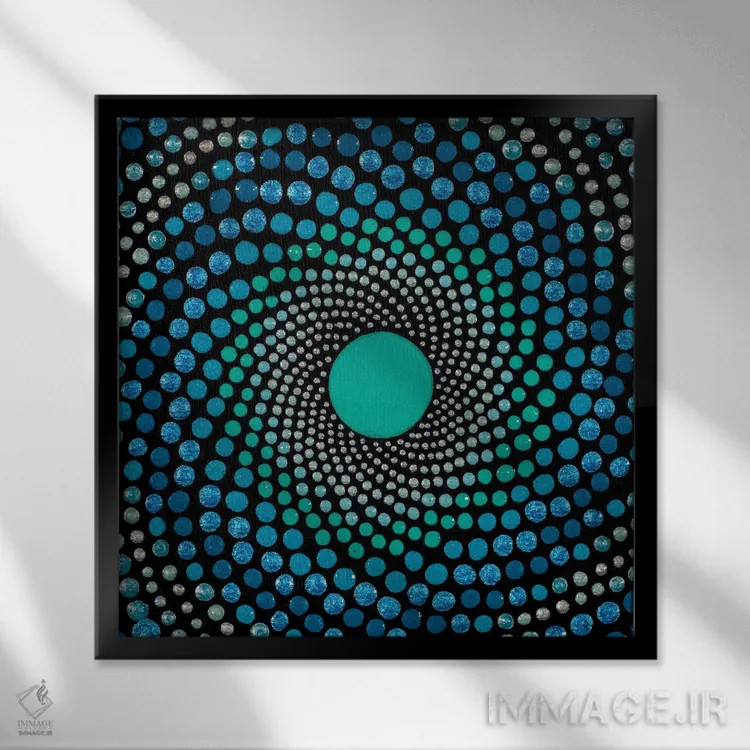 تابلو آب اثر امی داینر - نمای قابدار مشکی