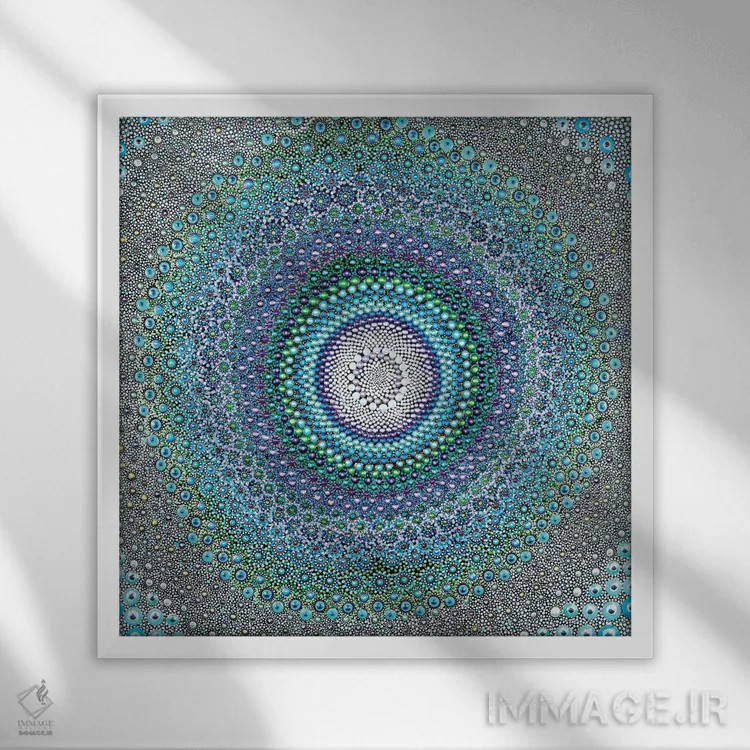 تابلو ذن (آرامش شرقی) اثر امی داینر - نمای قابدار سفید