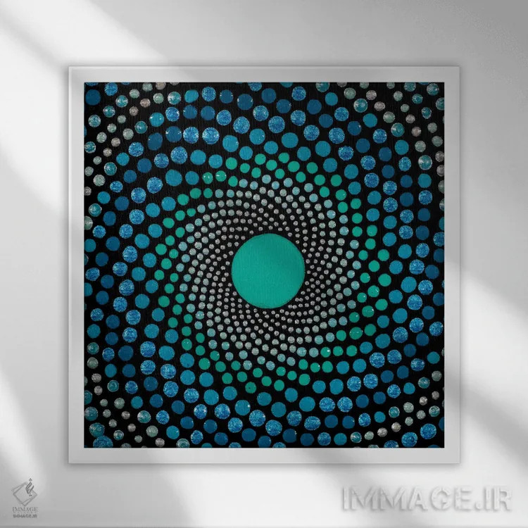 تابلو آب اثر امی داینر - نمای قابدار سفید