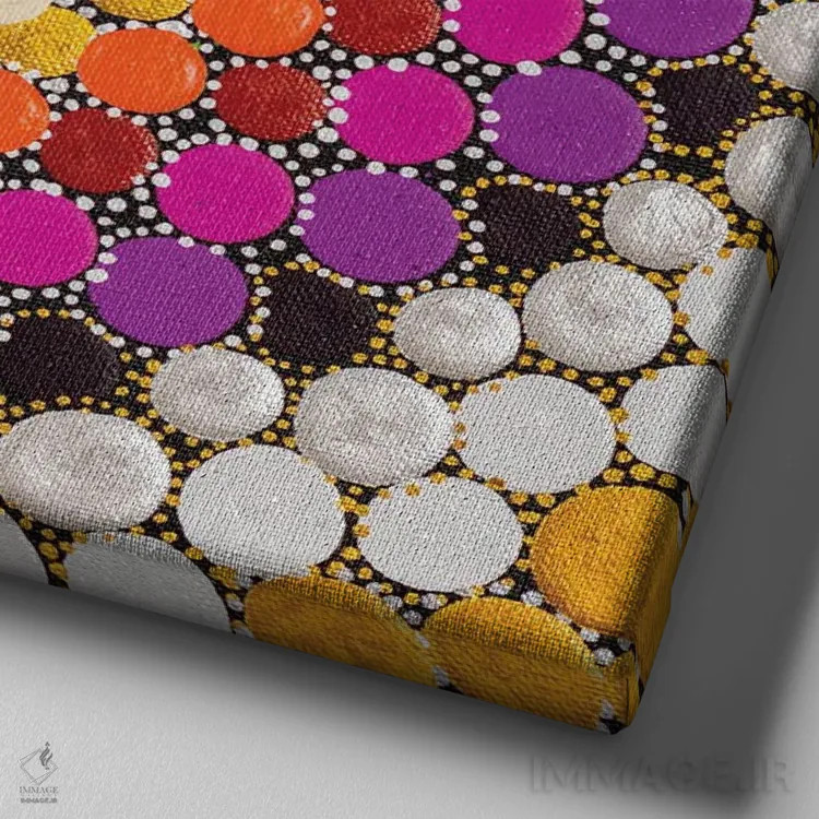 تابلو گرم II اثر امی داینر - نمای نزدیک بافت بوم