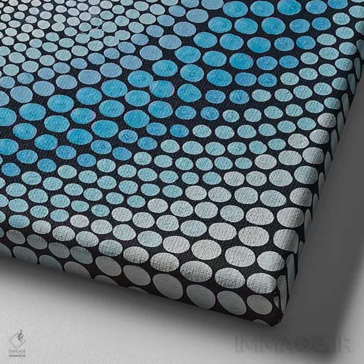 تابلو چاکرای آبی اثر امی داینر - نمای نزدیک بافت بوم