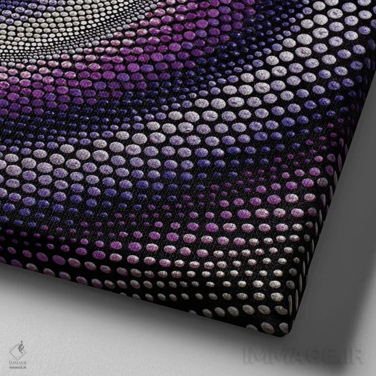 تابلو تونل بنفش اثر امی داینر - نمای نزدیک بافت بوم